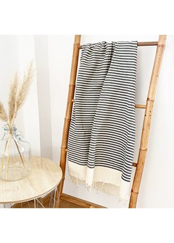 Le Comptoir de la Plage Fouta "Yadara" w kolorze beżowo-granatowym - 200 x 100 cm - id: 15453704 - marki Le Comptoir De La Plage - 184000799 Le Comptoir de la Plage Fouta "Yadara" w kolorze beżowo-granatowym - 200 x 100 cm ze sklepu Limango Polska w kategorii Ręczniki - zdjęcie 184000799