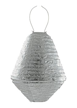 Lumiz Lampion solarny LED &quot;Marrakesh Can&quot; w kolorze srebrnym - wys. 37,5 x Ø 30 cm ze sklepu Limango Polska w kategorii Oświetlenie ogrodowe - zdjęcie 184001318