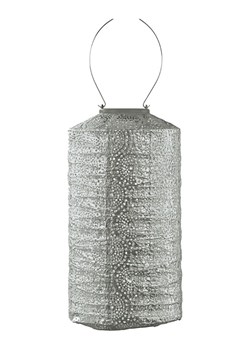 Lumiz Lampion solarny LED &quot;Occult Cylinder&quot; w kolorze srebrnym - wys. 33 x Ø 18 cm ze sklepu Limango Polska w kategorii Oświetlenie - zdjęcie 184001326