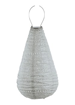 Lumiz Lampion solarny LED &quot;Spectare Drop&quot; w kolorze srebrnym - wys. 48 x Ø 28 cm ze sklepu Limango Polska w kategorii Oświetlenie ogrodowe - zdjęcie 184001336