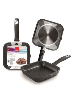Ibili Patelnia grillowa &quot;New Induplus&quot; w kolorze czarnym - 18 x 18 cm ze sklepu Limango Polska w kategorii Garnki - zdjęcie 184001558