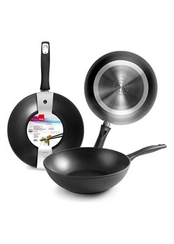 Ibili Patelnia wok &quot;New Induplus&quot; w kolorze czarnym - Ø 28 cm ze sklepu Limango Polska w kategorii Garnki - zdjęcie 184001559