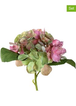 LEONARDO Sztuczne kwiaty (6 szt.) &quot;Hydrangea&quot; w kolorze różowym - dł. 18 cm ze sklepu Limango Polska w kategorii Doniczki i osłonki - zdjęcie 184001597