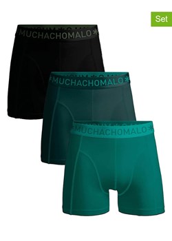 Muchachomalo Bokserki (3 pary) w kolorze czarno-zielonym - id: 17260905 - marki Muchachomalo - 184001649 Muchachomalo Bokserki (3 pary) w kolorze czarno-zielonym ze sklepu Limango Polska w kategorii Majtki męskie - zdjęcie 184001649