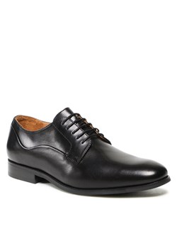 Półbuty Gino Rossi 121AM0113 Czarny ze sklepu eobuwie.pl w kategorii Buty eleganckie męskie - zdjęcie 184002407