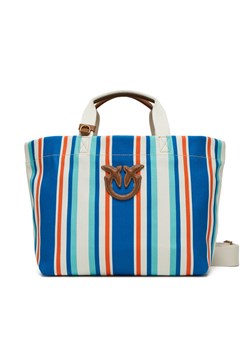 Torebka PINKO Shopping Bag Medium PE 25 PLTT 104753 A2G5 Niebieski ze sklepu eobuwie.pl w kategorii Torebki damskie - zdjęcie 184002427