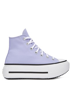 Trampki Converse Chuck Taylor All Star Lift Double Stack A15206C Fioletowy ze sklepu eobuwie.pl w kategorii Trampki damskie - zdjęcie 184002476