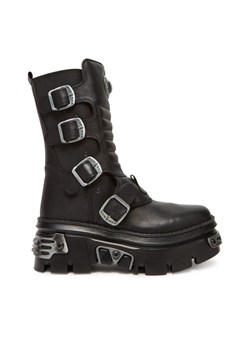 NEW ROCK Botki M-WALL373N-C1 Czarny ze sklepu MODIVO w kategorii Botki - zdjęcie 184003168