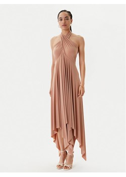 NORMA KAMALI Sukienka koktajlowa KK1253PLO62833 Beżowy Slim Fit ze sklepu MODIVO w kategorii Sukienki - zdjęcie 184003175