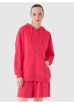 Damska bluza dresowa rozpinana z kapturem 4F 4FRSS25TSWSF2152 - różowa ze sklepu Sportstylestory.com w kategorii Bluzy damskie - zdjęcie 184004727