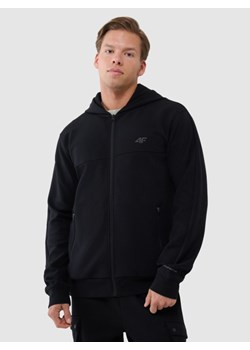 Męska bluza dresowa rozpinana z kapturem 4F 4FWSS25TSWSM1537 - brązowa ze sklepu Sportstylestory.com w kategorii Bluzy męskie - zdjęcie 184004765