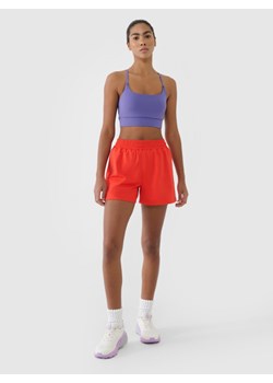 Damskie spodenki treningowe 4F 4FRSS25TFSHF0874 - czerwone ze sklepu Sportstylestory.com w kategorii Szorty - zdjęcie 184004917
