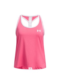 Dziewczęcy top treningowy Under Armour Tech Knockout Tank - różowy ze sklepu Sportstylestory.com w kategorii Bluzki dziewczęce - zdjęcie 184004939