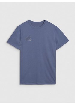 Męski t-shirt z nadrukiem 4F 4FRSS25TTSHM2850 - niebieski ze sklepu Sportstylestory.com w kategorii T-shirty męskie - zdjęcie 184005069