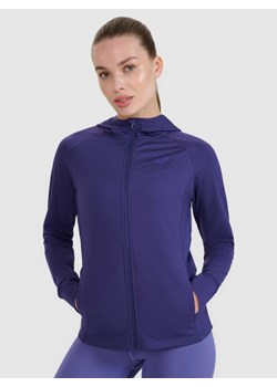 Damska bluza treningowa rozpinana z kapturem 4F 4FRSS25TFSWF467 - granatowa ze sklepu Sportstylestory.com w kategorii Bluzy damskie - zdjęcie 184005149
