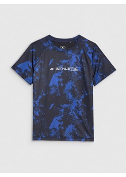 Chłopięca koszulka treningowa 4F 4FJWSS25TFTSM1210 - multikolor ze sklepu Sportstylestory.com w kategorii T-shirty chłopięce - zdjęcie 184005467