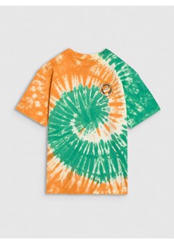 Chłopięcy t-shirt oversize z nadrukiem 4F 4FJRSS25TTSHM2872 - multikolor ze sklepu Sportstylestory.com w kategorii T-shirty chłopięce - zdjęcie 184005535
