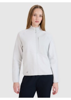 Damska bluza dresowa 4F 4FWSS25TSWSF1741 - szara ze sklepu Sportstylestory.com w kategorii Bluzy damskie - zdjęcie 184005659