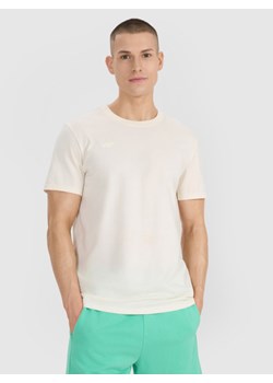 Męski t-shirt z nadrukiem 4F 4FRSS25TTSHM2687 - biały ze sklepu Sportstylestory.com w kategorii T-shirty męskie - zdjęcie 184005806