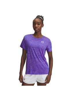 Damska koszulka treningowa Under Armour Tech SSC- Twist - fioletowa ze sklepu Sportstylestory.com w kategorii Bluzki damskie - zdjęcie 184006696