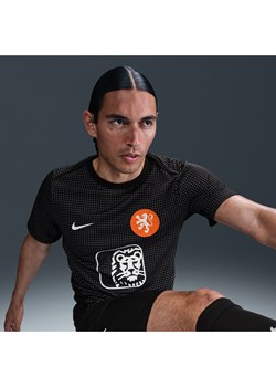 Męska przedmeczowa koszulka piłkarska z krótkim rękawem Nike Dri-FIT Holandia Academy Pro - Czerń ze sklepu Nike poland w kategorii T-shirty męskie - zdjęcie 184006955