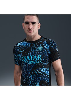 Męska przedmeczowa koszulka piłkarska z krótkim rękawem Nike Dri-FIT Inter Mediolan Academy Pro - Niebieski ze sklepu Nike poland w kategorii T-shirty męskie - zdjęcie 184006959