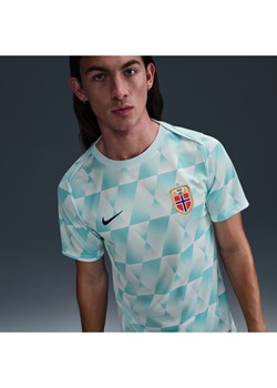 Męska przedmeczowa koszulka piłkarska z krótkim rękawem Nike Dri-FIT Norwegia Academy Pro - Niebieski ze sklepu Nike poland w kategorii T-shirty męskie - zdjęcie 184007016