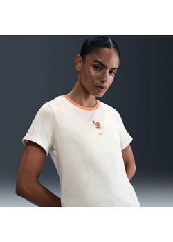 Damski T-shirt piłkarski Nike FFF - Brązowy ze sklepu Nike poland w kategorii Bluzki damskie - zdjęcie 184007017