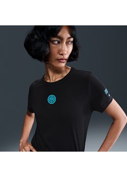 Damski T-shirt piłkarski Nike Inter Mediolan - Czerń ze sklepu Nike poland w kategorii Bluzki damskie - zdjęcie 184007056