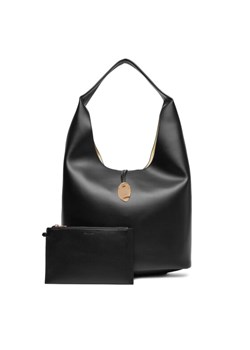 Torebka Calvin Klein Jeans Stone Lock Slouchy Large Shoulde LV04K3149G Czarny ze sklepu eobuwie.pl w kategorii Torebki damskie - zdjęcie 184007529