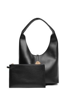 Calvin Klein Jeans Torebka Stone Lock Slouchy Small Shoulde LV04K3176G Czarny ze sklepu MODIVO w kategorii Torebki damskie - zdjęcie 184007898