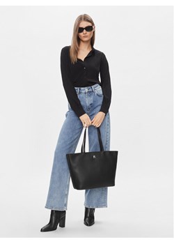 Tommy Hilfiger Torebka Th Essential Sc Tote AW0AW15720 Czarny ze sklepu MODIVO w kategorii Torby Shopper bag - zdjęcie 184007919