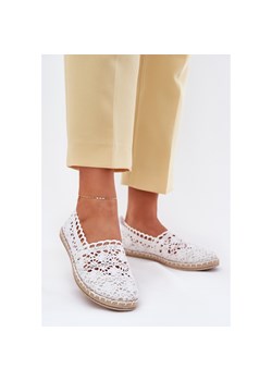 Koronkowe Espadryle Damskie Białe ze sklepu ButyModne.pl w kategorii Espadryle damskie - zdjęcie 184008567