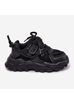 Buty Sportowe Sneakersy Dziecięce Czarne ze sklepu ButyModne.pl w kategorii Buty sportowe dziecięce - zdjęcie 184008635