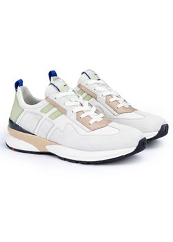 LLOYD Skórzane sneakersy w kolorze biało-szałwiowo-beżowym ze sklepu Limango Polska w kategorii Buty sportowe damskie - zdjęcie 184008937