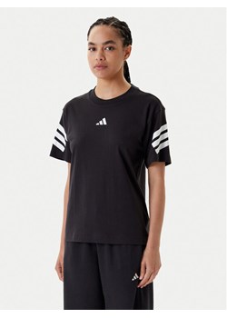 adidas Spodnie dresowe Essentials Small Logo Feel Cozy JC5921 Czarny Regular Fit ze sklepu MODIVO w kategorii Spodnie damskie - zdjęcie 184009946