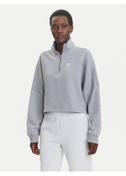 adidas Bluza Essentials French Terry IY9681 Szary Oversize ze sklepu MODIVO w kategorii Bluzy damskie - zdjęcie 184009955