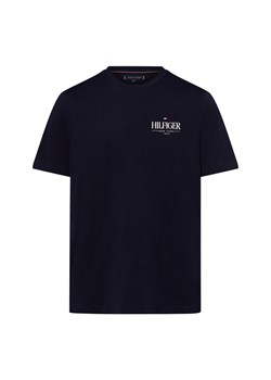Tommy Hilfiger Koszulka męska Mężczyźni Bawełna granatowy jednolity ze sklepu vangraaf w kategorii T-shirty męskie - zdjęcie 184010319