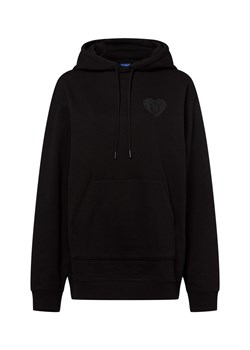 HUGO BLUE Damski sweter z kapturem - Dejandra Kobiety Bawełna czarny jednolity ze sklepu vangraaf w kategorii Bluzy damskie - zdjęcie 184010337