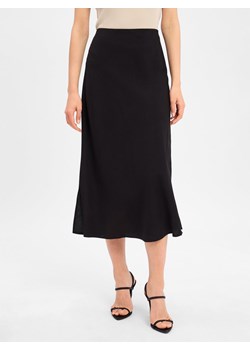 Someday Spódnica damska z lnem - Odini Kobiety wiskoza czarny jednolity ze sklepu vangraaf w kategorii Spódnice - zdjęcie 184010395