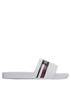 Klapki Tommy Hilfiger Corporate Hilfiger Pool Slide FM0FM04911 Biały ze sklepu eobuwie.pl w kategorii Klapki męskie - zdjęcie 184011499