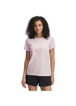 Damski t-shirt z nadrukiem Under Armour Campus Core Ss - różowy ze sklepu Sportstylestory.com w kategorii Bluzki damskie - zdjęcie 184012715