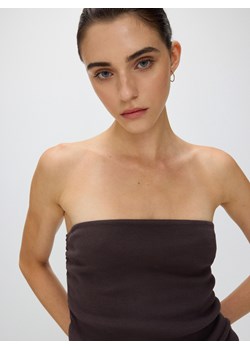 Reserved - Top z wiskozą - brązowy ze sklepu Reserved w kategorii Bluzki damskie - zdjęcie 184014528