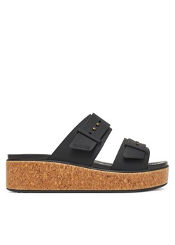 Klapki Crocs Brooklyn Cork Buckle 211252 Czarny ze sklepu eobuwie.pl w kategorii Klapki damskie - zdjęcie 184015337