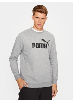 Puma Bluza Ess Big Logo 586678 Szary Regular Fit ze sklepu MODIVO w kategorii Bluzy męskie - zdjęcie 184016056