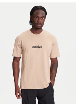 adidas T-Shirt Essentials Linear JX5709 Beżowy Regular Fit ze sklepu MODIVO w kategorii T-shirty męskie - zdjęcie 184019295