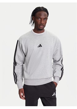adidas Bluza Essentials 3-Stripes JE6308 Szary Regular Fit ze sklepu MODIVO w kategorii Bluzy męskie - zdjęcie 184019397