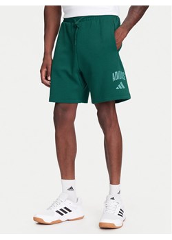 adidas Szorty sportowe Collegiate JM1727 Zielony Regular Fit ze sklepu MODIVO w kategorii Spodenki męskie - zdjęcie 184019405