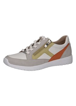 Caprice Skórzane sneakersy w kolorze szaro-żółtym ze sklepu Limango Polska w kategorii Buty sportowe damskie - zdjęcie 184021287