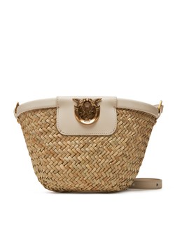 Torebka PINKO Love Summer Bucket PE 25 PLTT 103325 A1RL Beżowy ze sklepu eobuwie.pl w kategorii Listonoszki - zdjęcie 184021986
